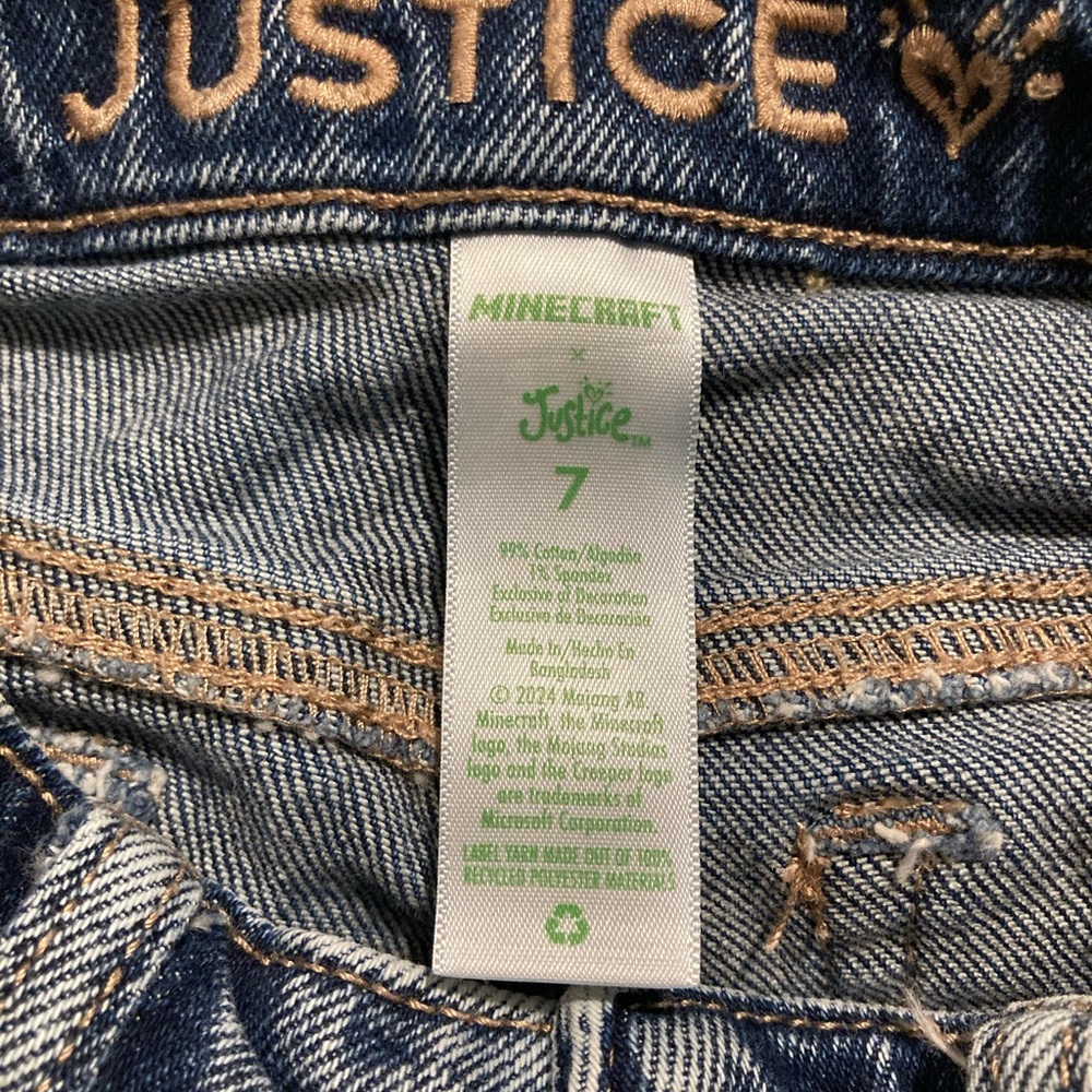 Justice x Minecraft girls shorts NWOT - Picture 9 of 9